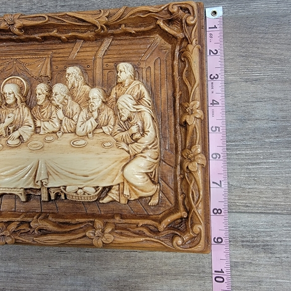 Last Supper Jesus 9x15 3D Wall Hanging Plaque Multi Prod Inc Made-USA Vintage - Picture 9 of 9